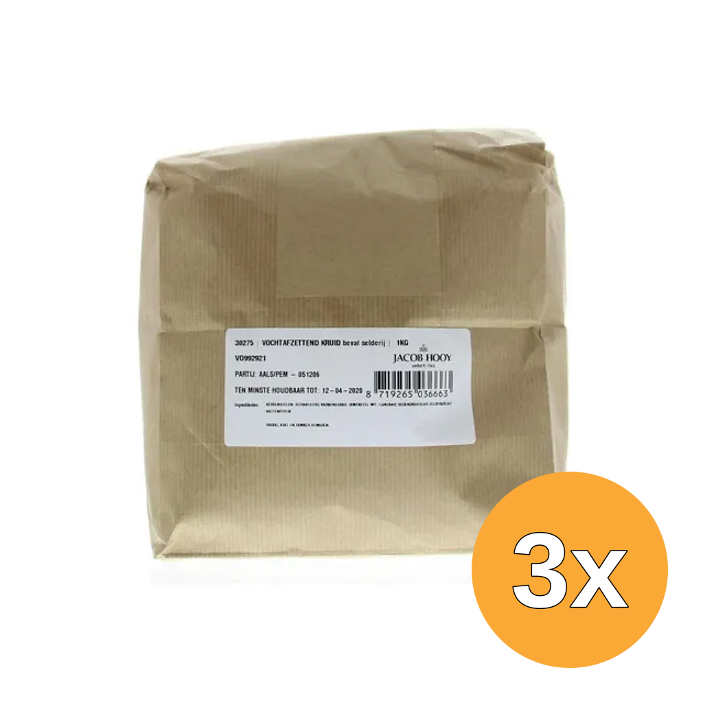 3x Jacob Hooy Vochtafzettende kruiden (1000 gr)
