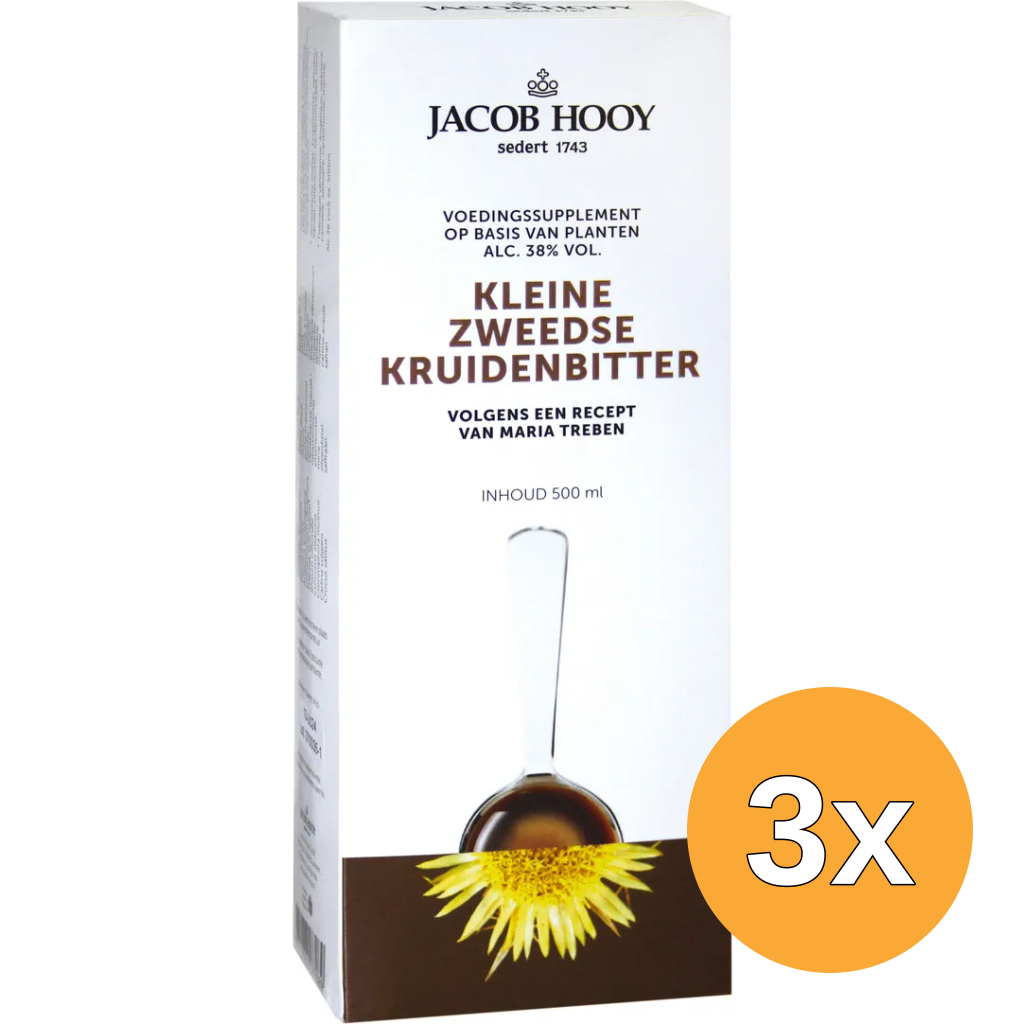 3x Jacob Hooy Zweedse kruidenbittergroot (500 ml)