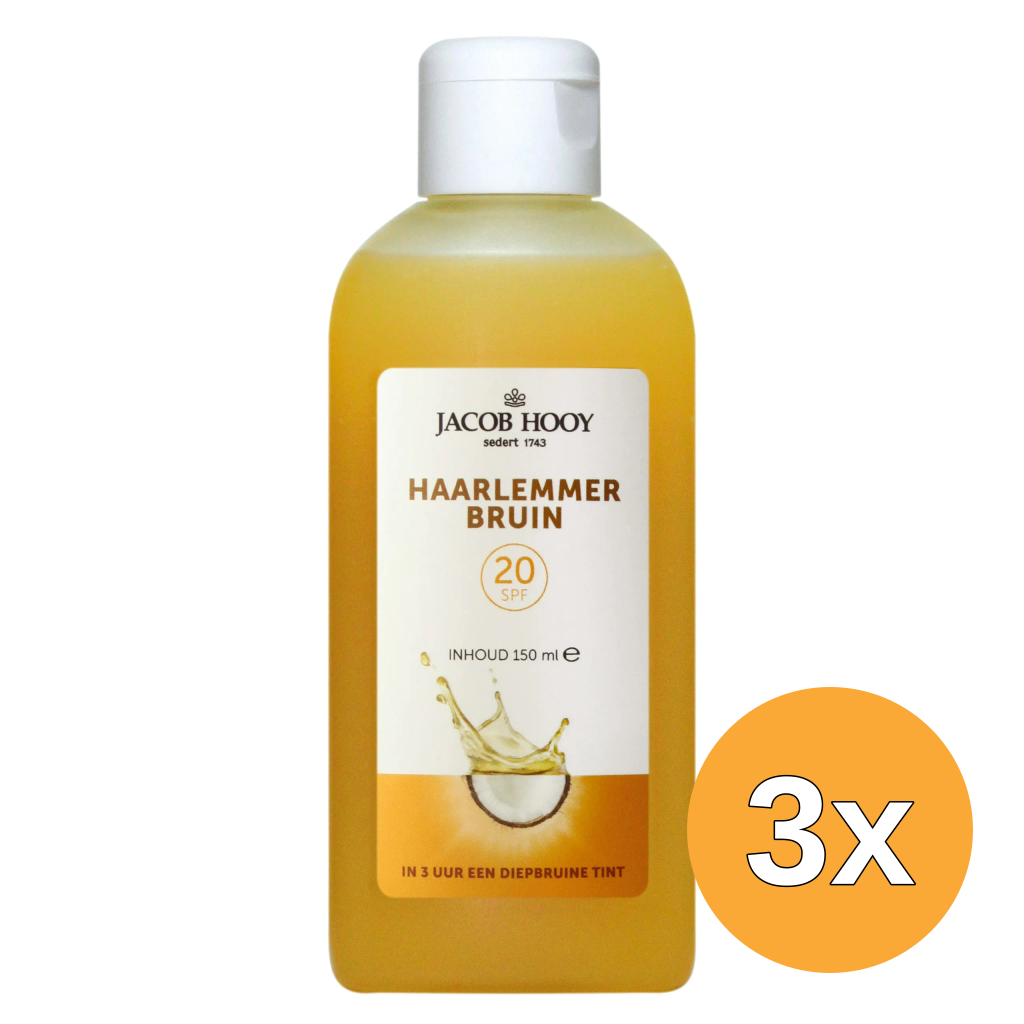 3x Jacob Hooy Haarlemmerbruin SPF 20 (150 ml)