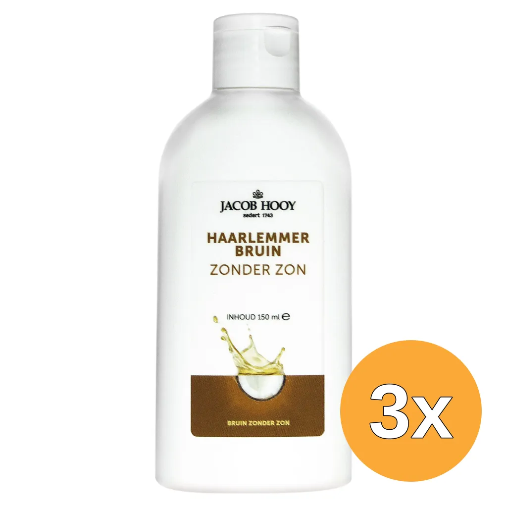 3x Jacob Hooy Haarlemmerbruin zonder zon (150 ml)