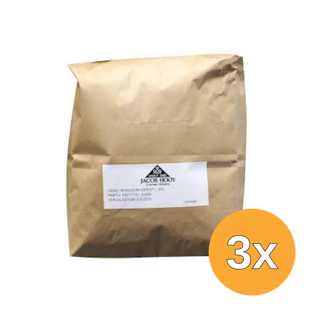 3x Jacob Hooy Basilicum Gerist (1000 gr)
