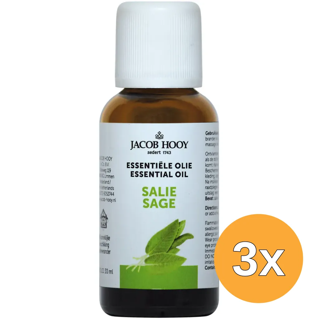 3x Jacob Hooy Salie olie (30 ml)