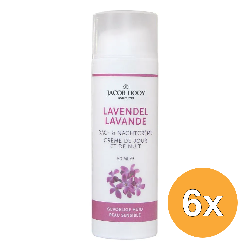 6x Jacob Hooy Lavendel Dag&Nachtcrème (50 ml)