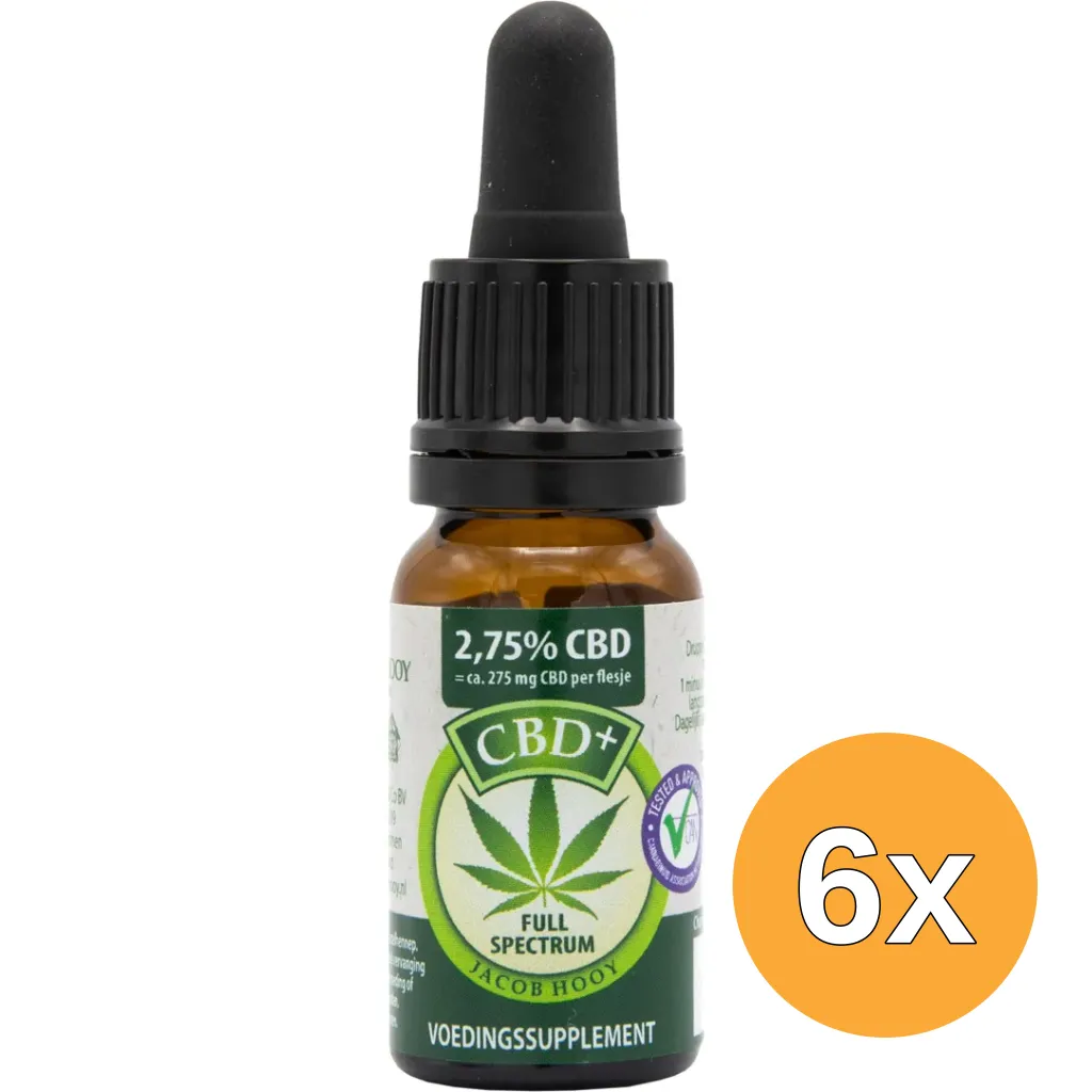 6x Jacob Hooy CBD Plus Olie (10 ml)