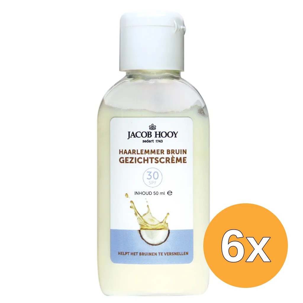 6x Jacob Hooy Haarlemmerbuin gezicht SPF 30 (50 ml)
