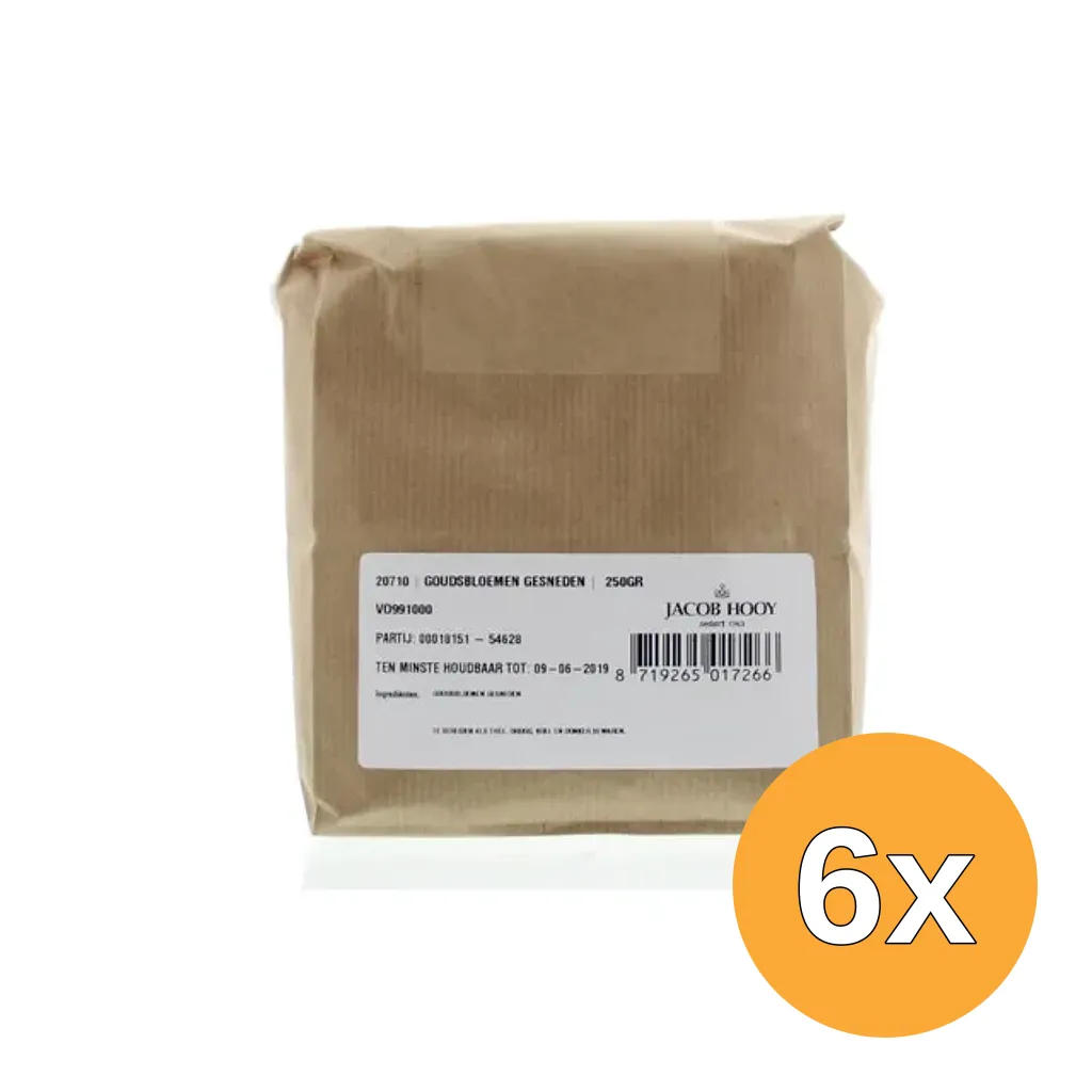 6x Jacob Hooy Goudsbloem Gesneden (250 gr)