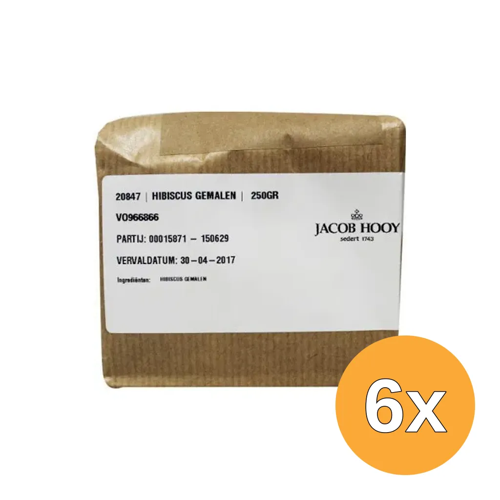 6x Jacob Hooy Hibiscus Gemalen (250 gr)