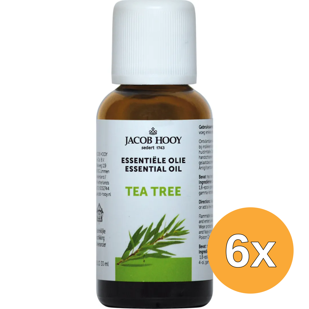 6x Jacob Hooy Tea tree olie (30 ml)