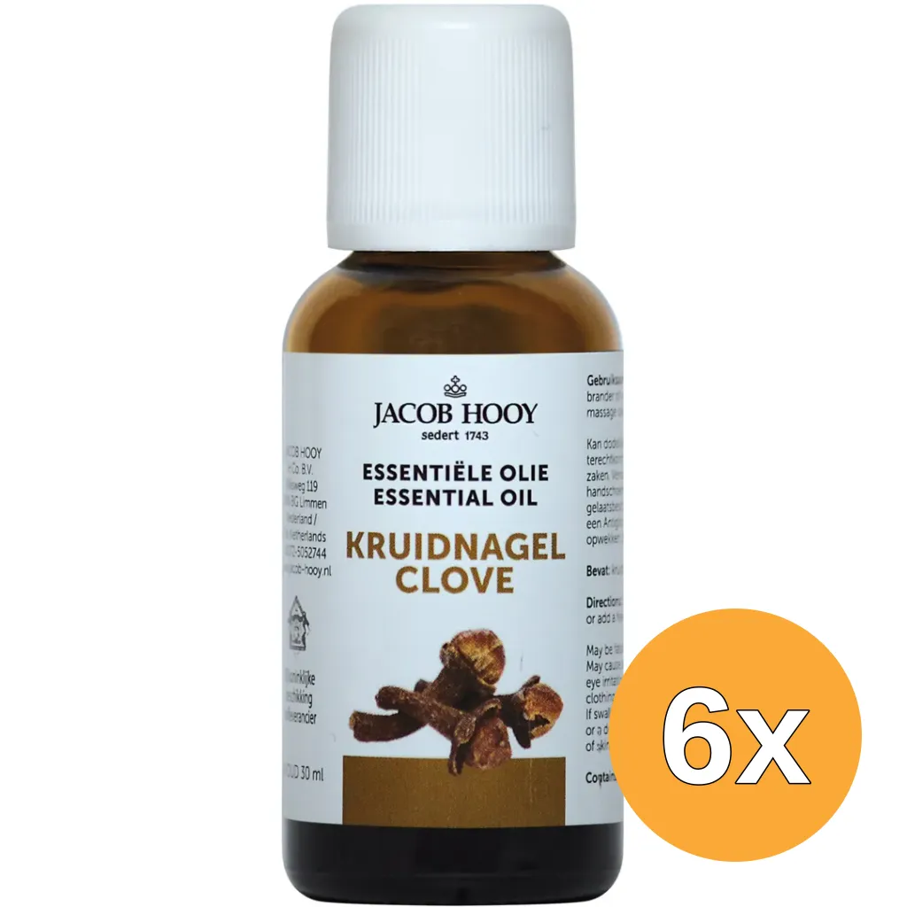 6x Jacob Hooy Kruidnagel olie (30 ml)