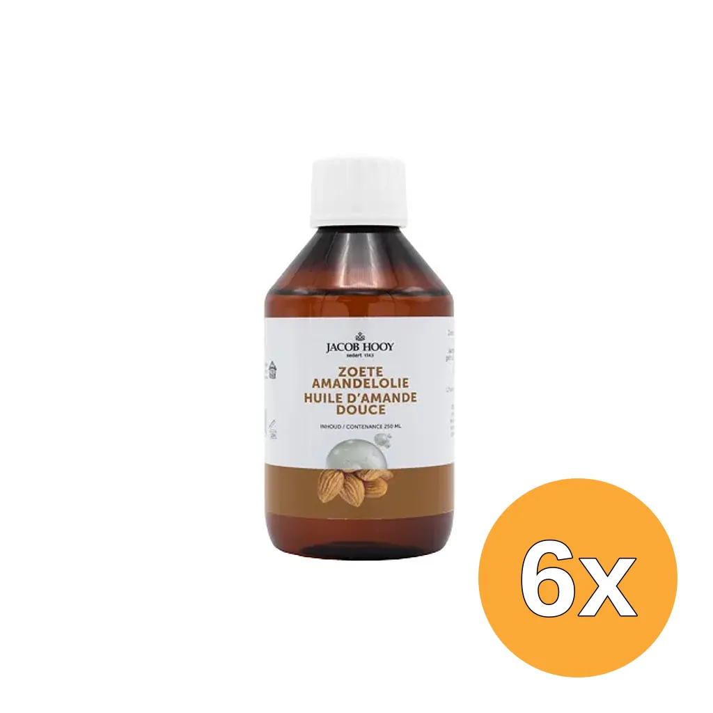 6x Jacob Hooy Amandelolie Zoet (250 ml)