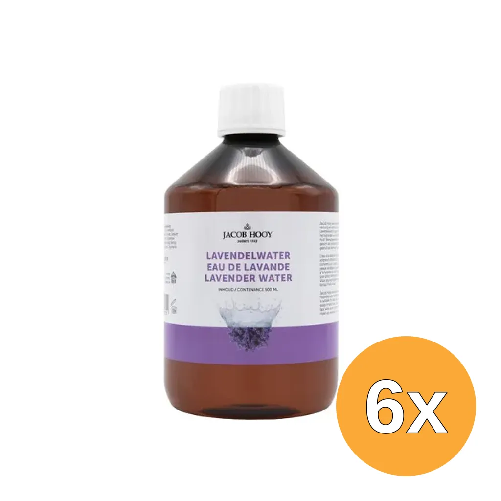 6x Jacob Hooy Lavendelwater (500 ml)