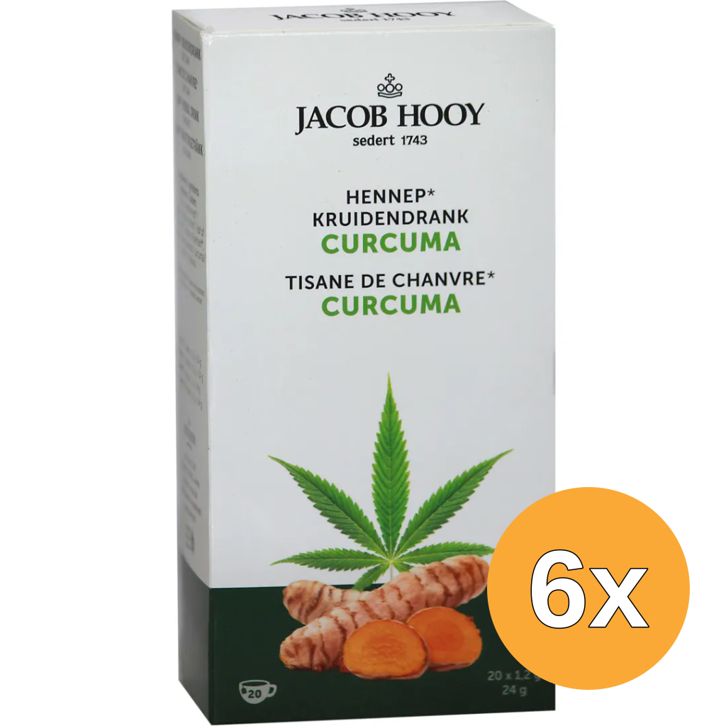 6x Jacob Hooy Curcuma Thee (20 stuks)