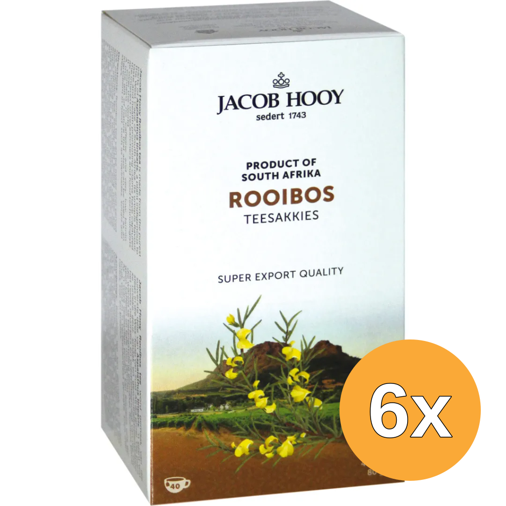 6x Jacob Hooy Rooibosthee Sakkies (40 stuks)