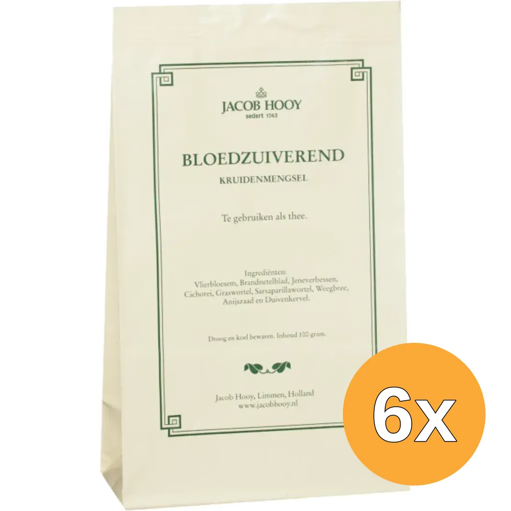 6x Jacob Hooy Bloedzuiverende Thee (100 gr)