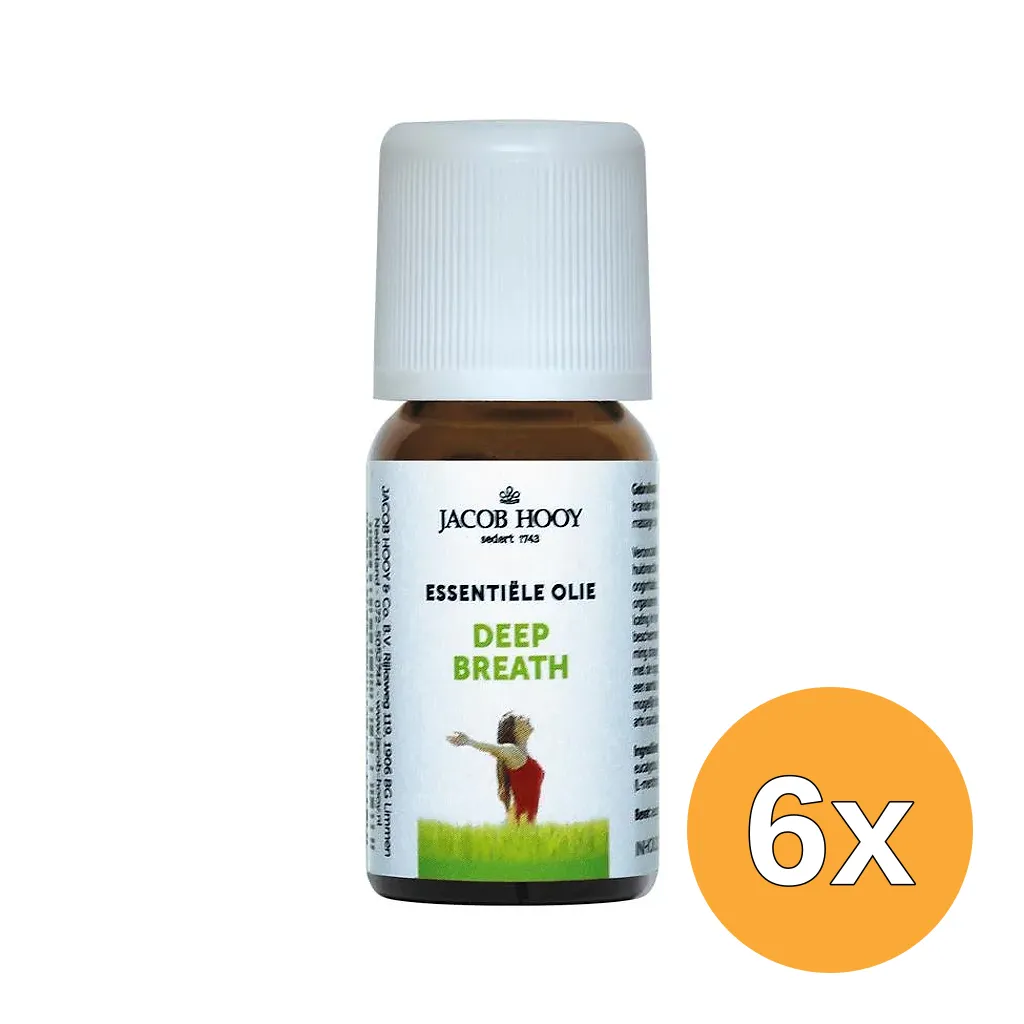 6x Jacob Hooy Deep breath olie (10 ml)