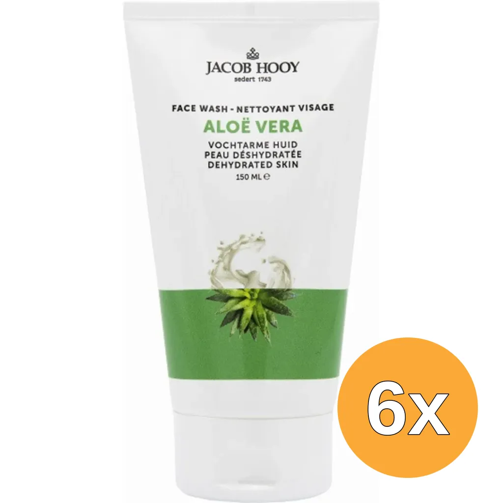 6x Jacob Hooy Aloe vera facewash (150 ml)