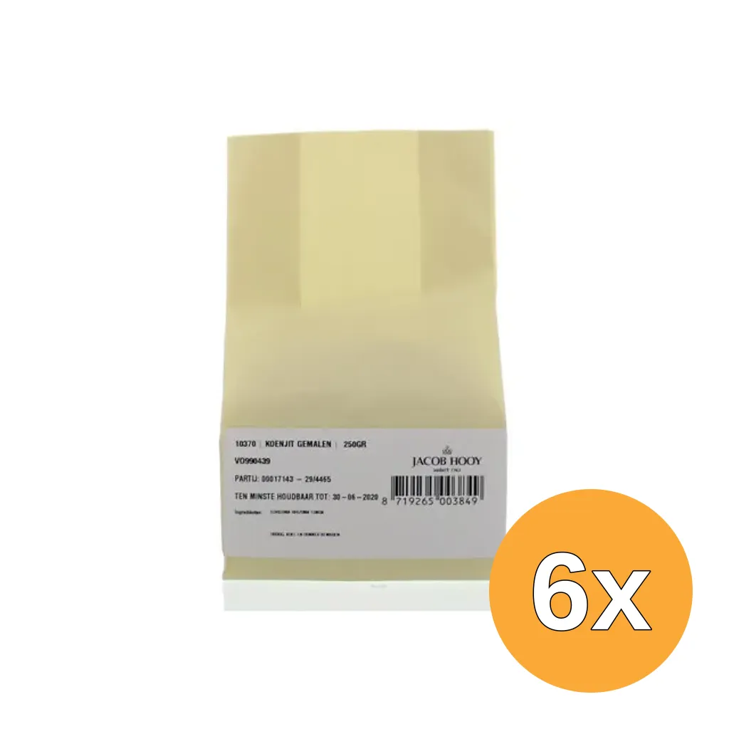 6x Jacob Hooy Koenjit/Curcuma Rhiz Long Gema (250 gr)
