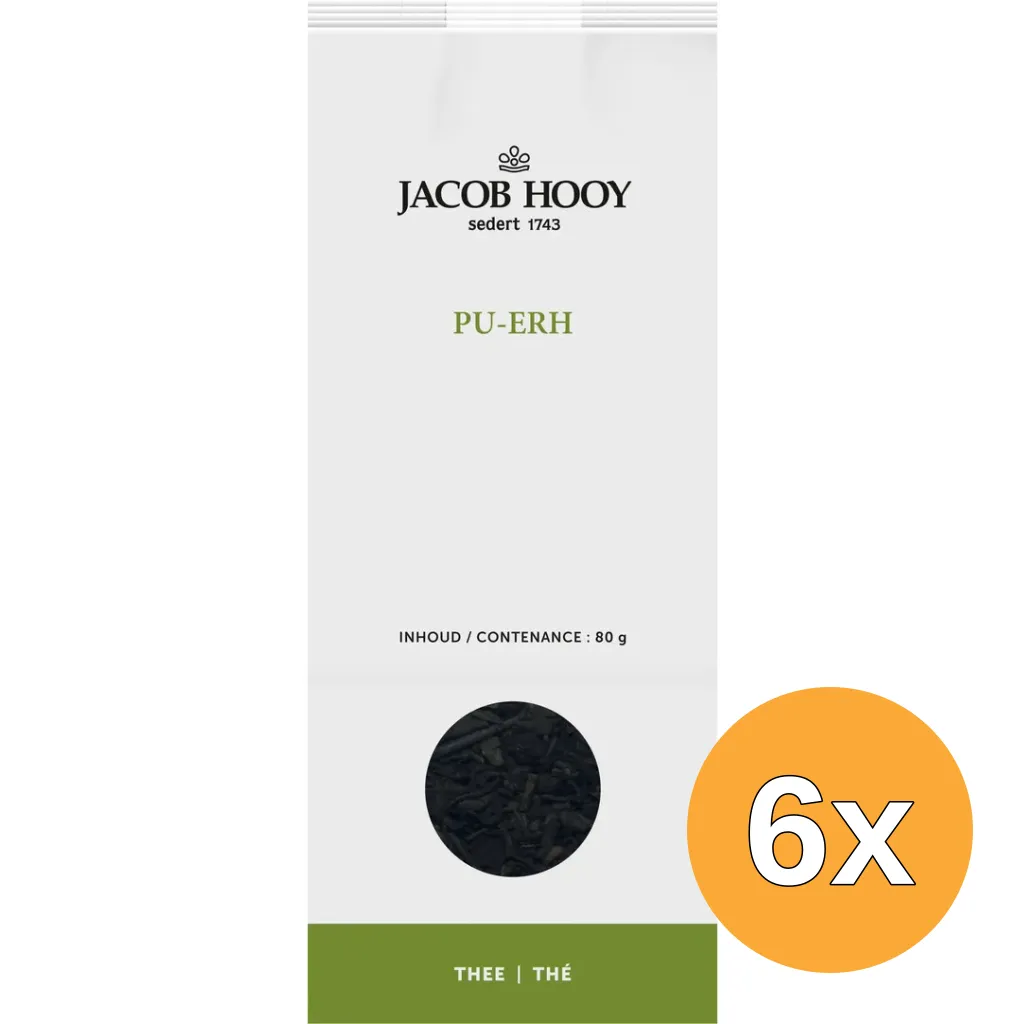6x Jacob Hooy Pu Erh Thee (80 gr)