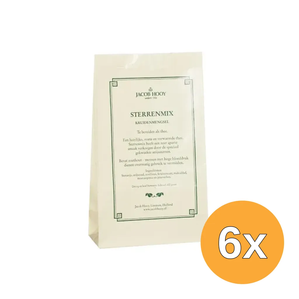 6x Jacob Hooy Sterrenmix (100 gr)