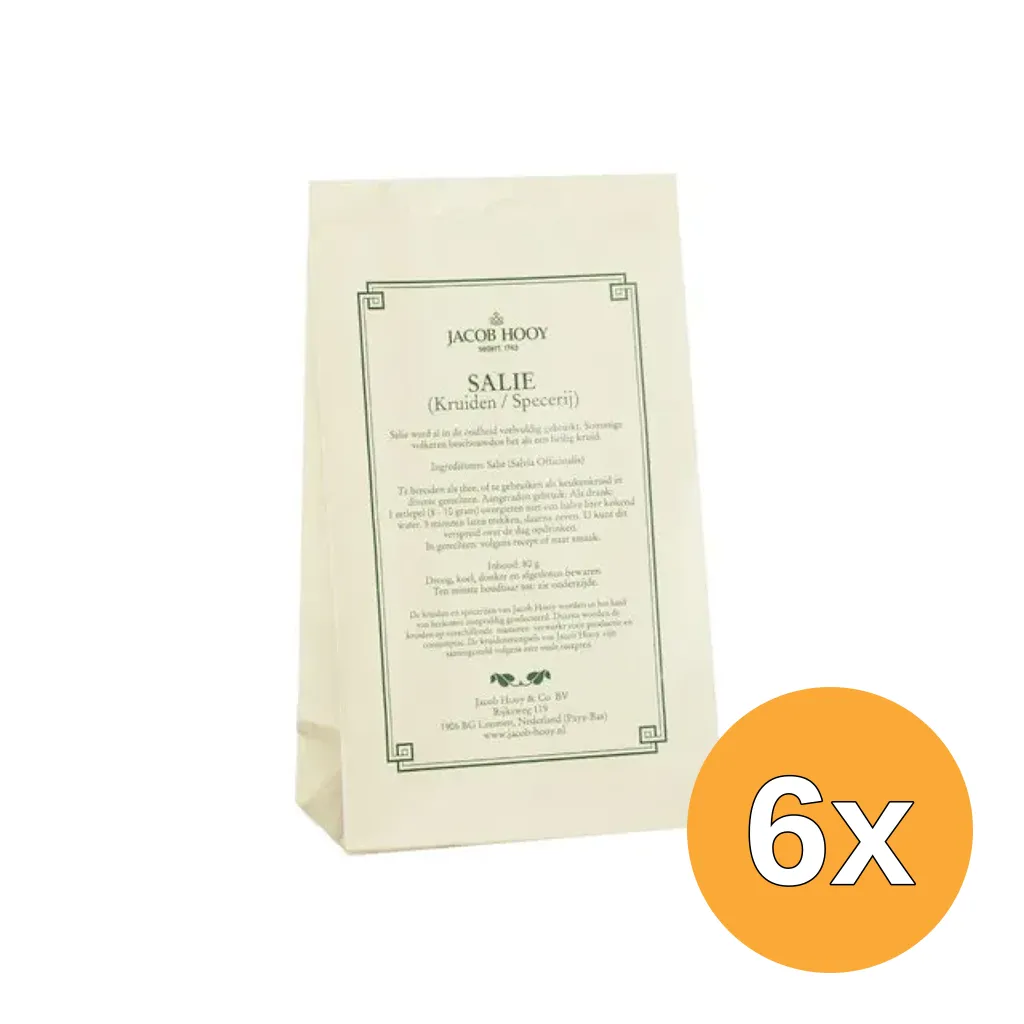 6x Jacob Hooy Salie gesneden (80 gr)