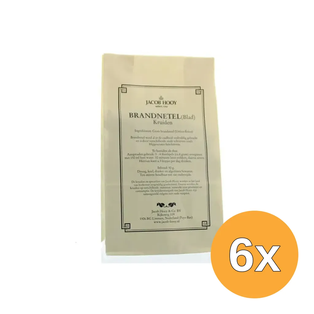 6x Jacob Hooy Brandnetelblad Thee (50 gr)