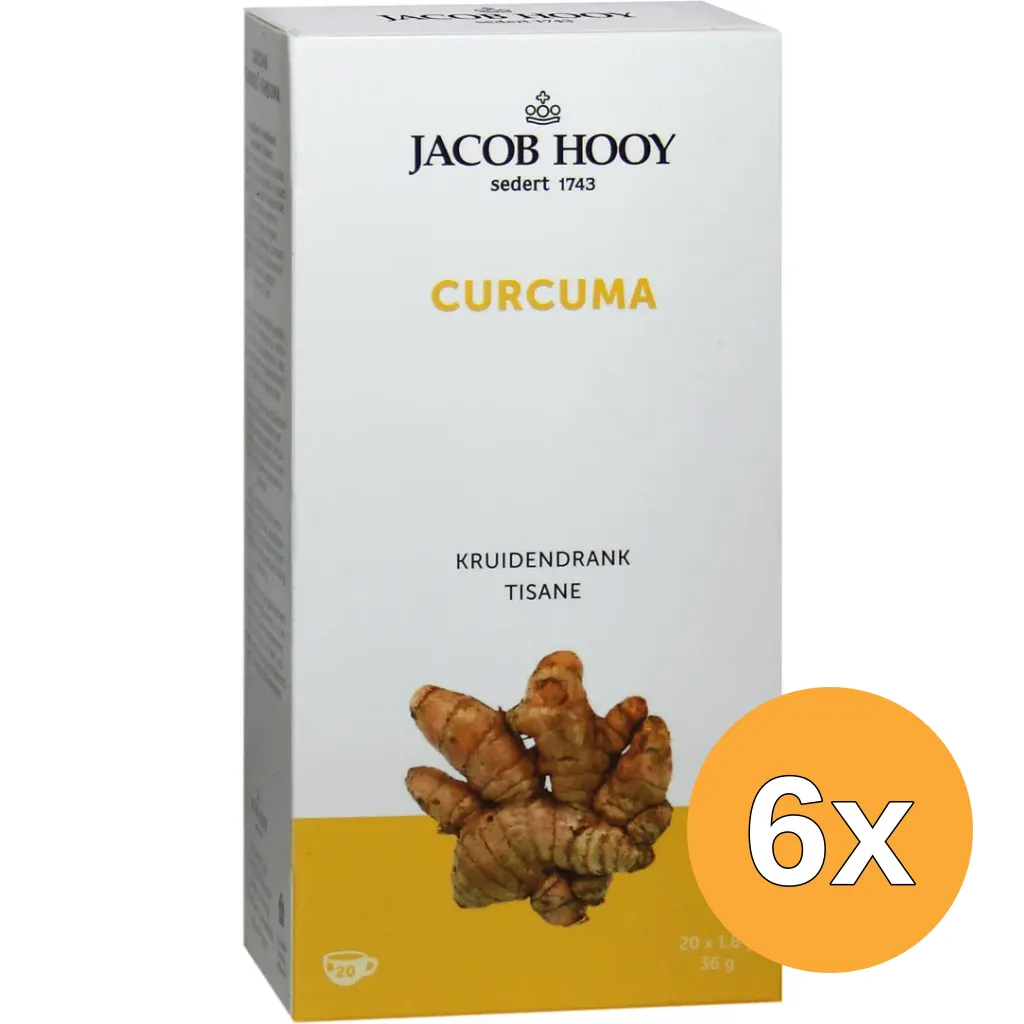 6x Jacob Hooy Curcuma Theezakjes Gold (20 stuks)