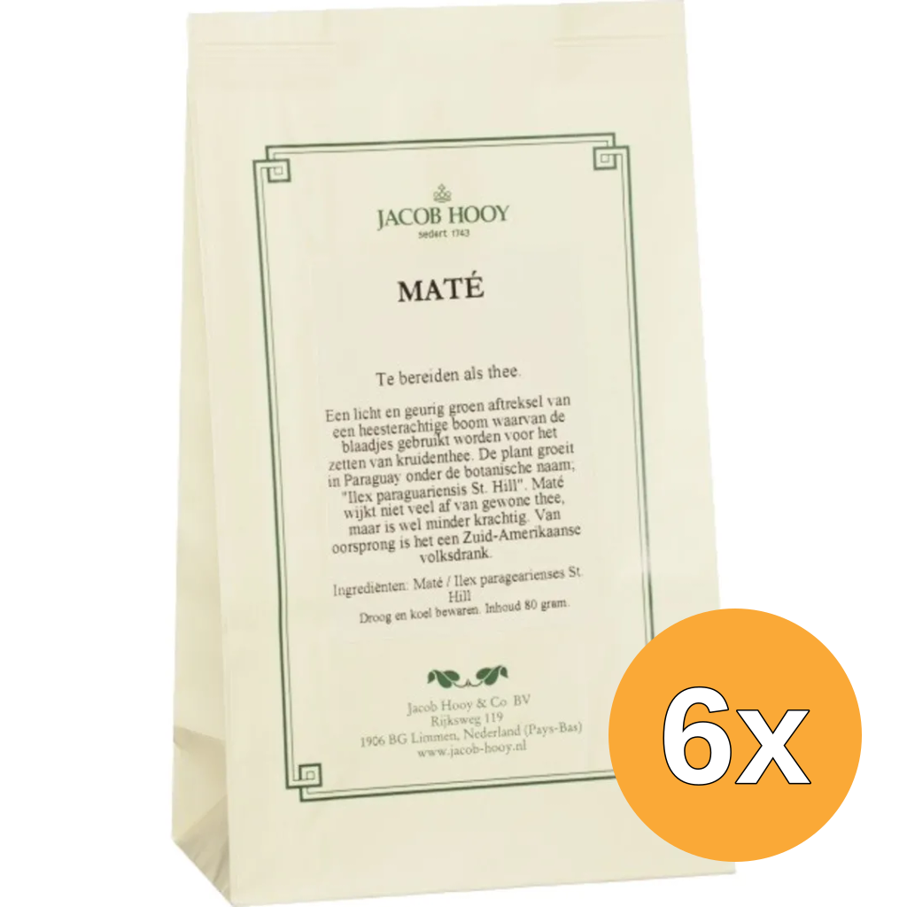 6x Jacob Hooy Mate Thee (80 gr)