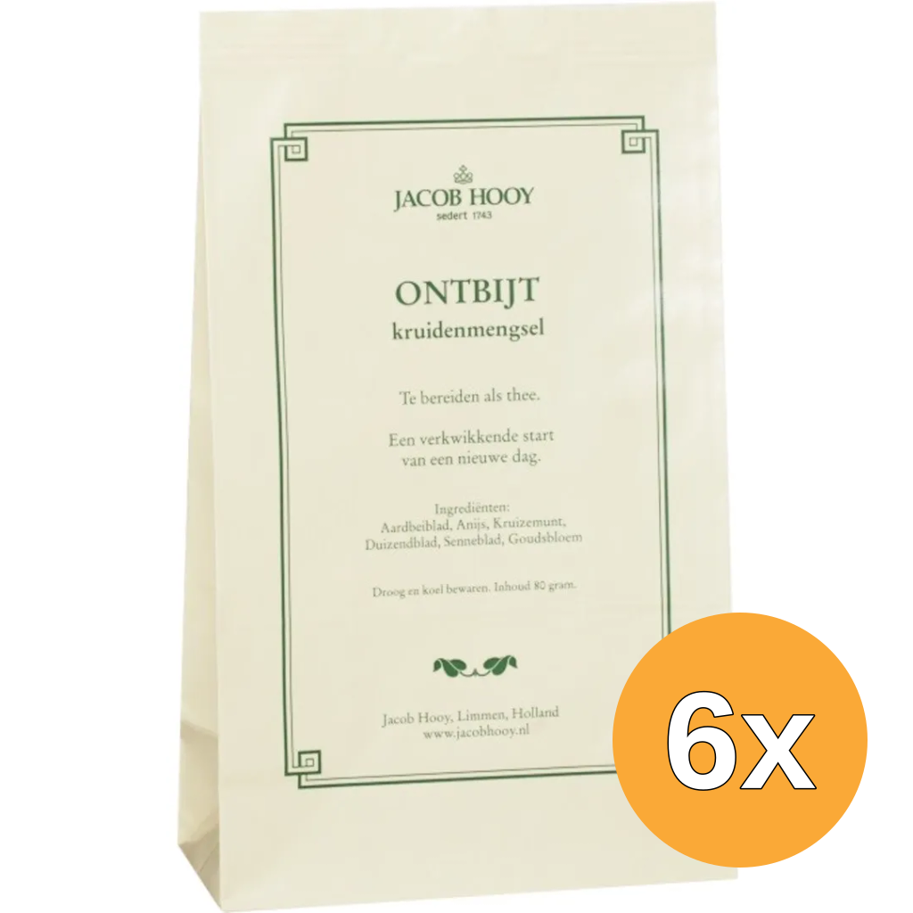 6x Jacob Hooy Ontbijtkruiden (80 gr)