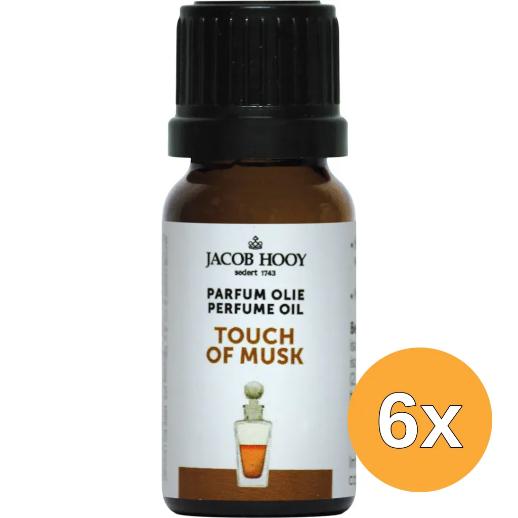 6x Jacob Hooy Parfum olie musk (10 ml)