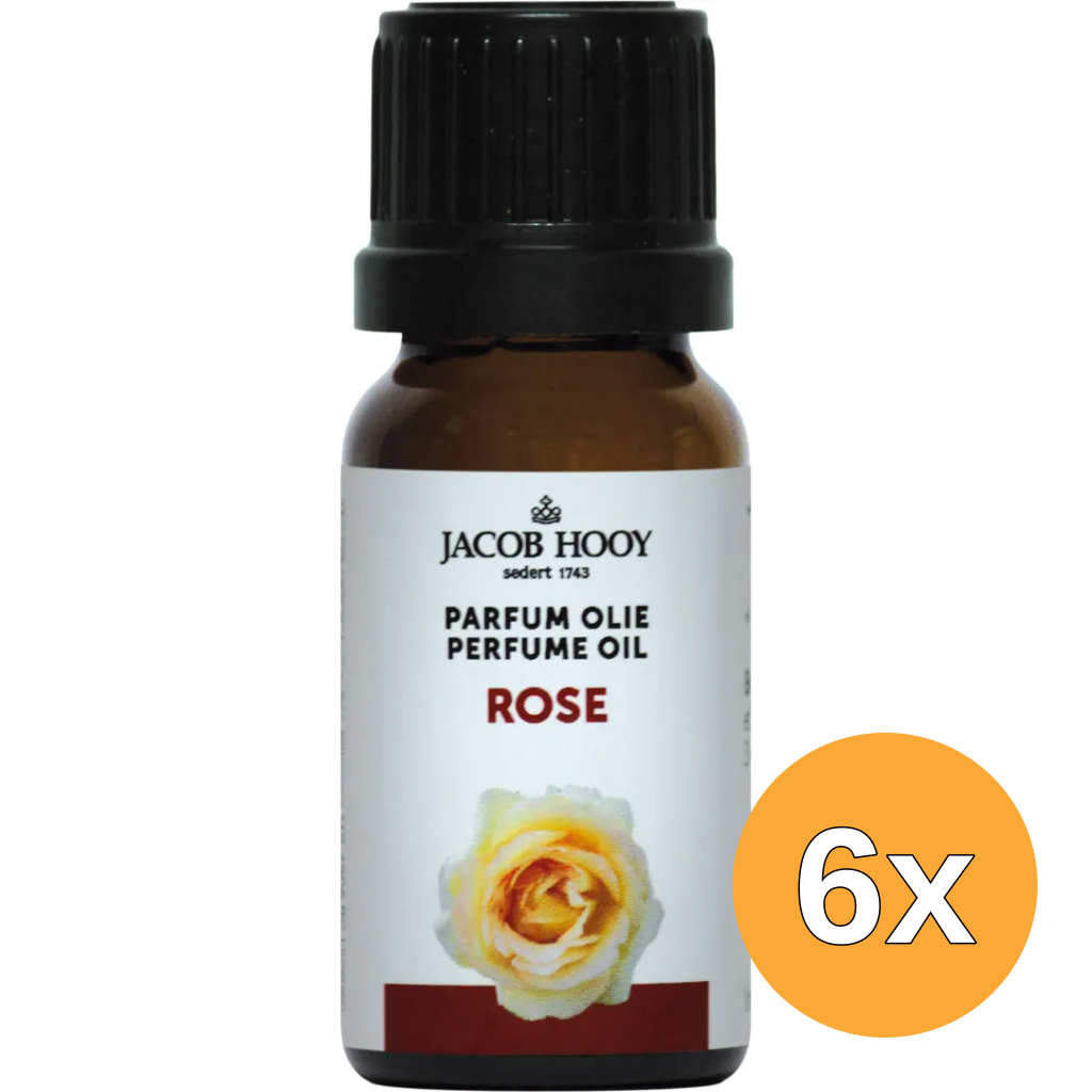 6x Jacob Hooy Parfum olie rozen (10 ml)