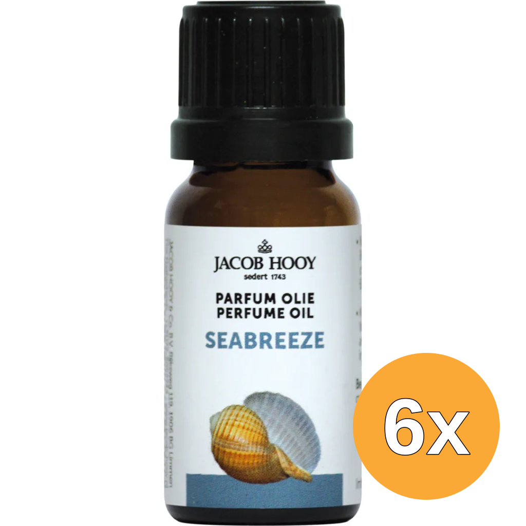 6x Jacob Hooy Parfum olie Seabreeze (10 ml)