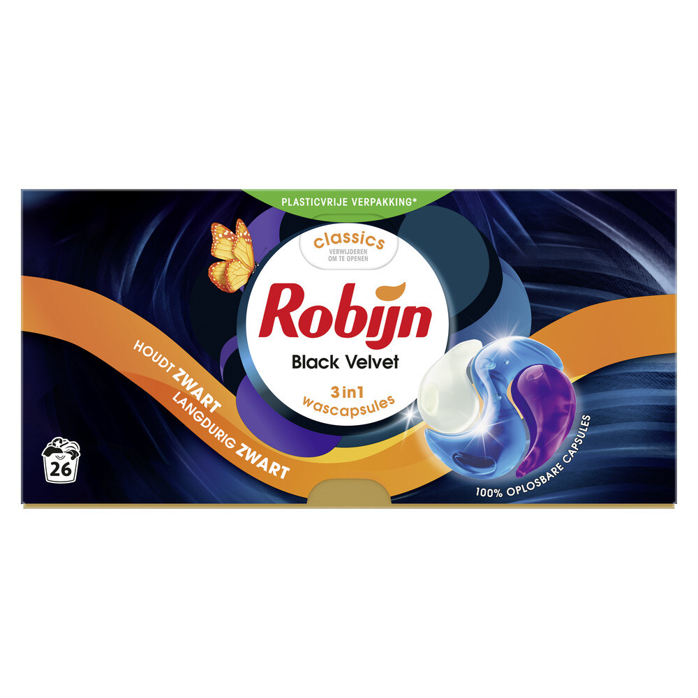 Robijn Wasmiddel Capsules - Black (26 capsules)
