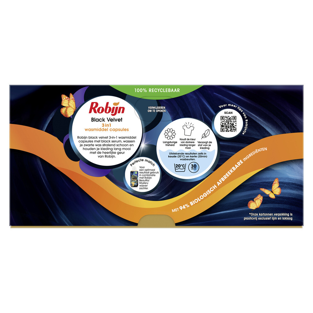 Robijn Wasmiddel Capsules - Black (26 capsules)