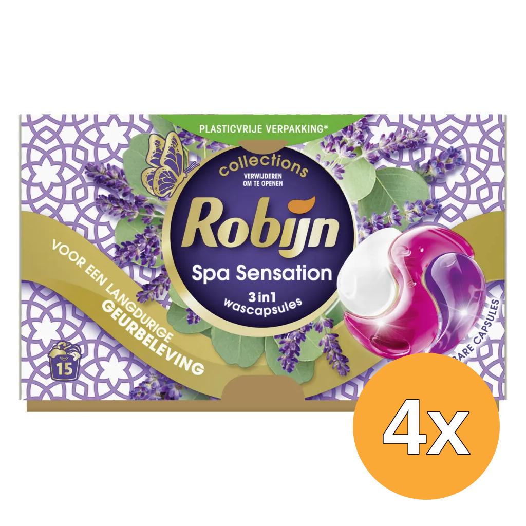 4x Robijn Wasmiddel Capsules - Spa Sensation (15 capsules)
