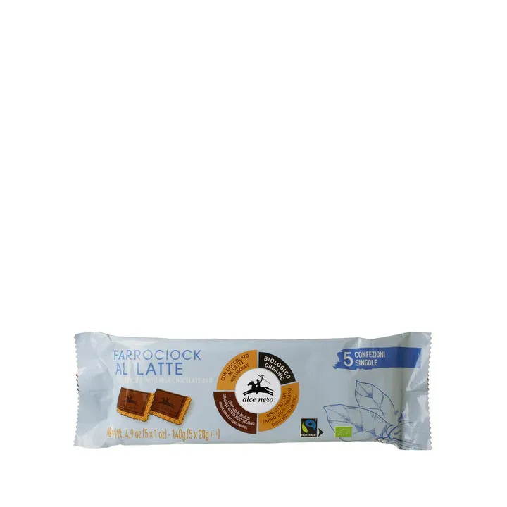 Alce Nero Speltkoekjes met Melkchocolade Fairtrade Bio (140 gr)