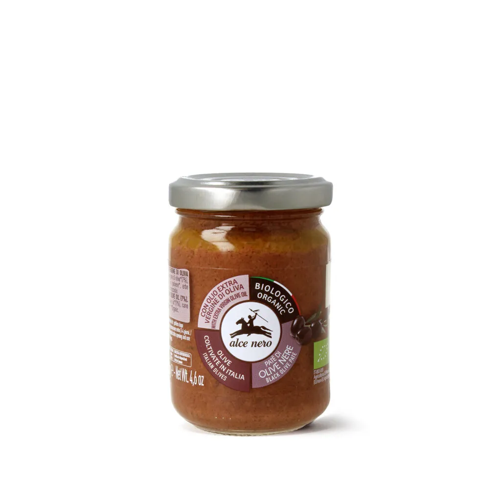 Alce Nero Paté met Zwarte Olijven Bio (130 gr)