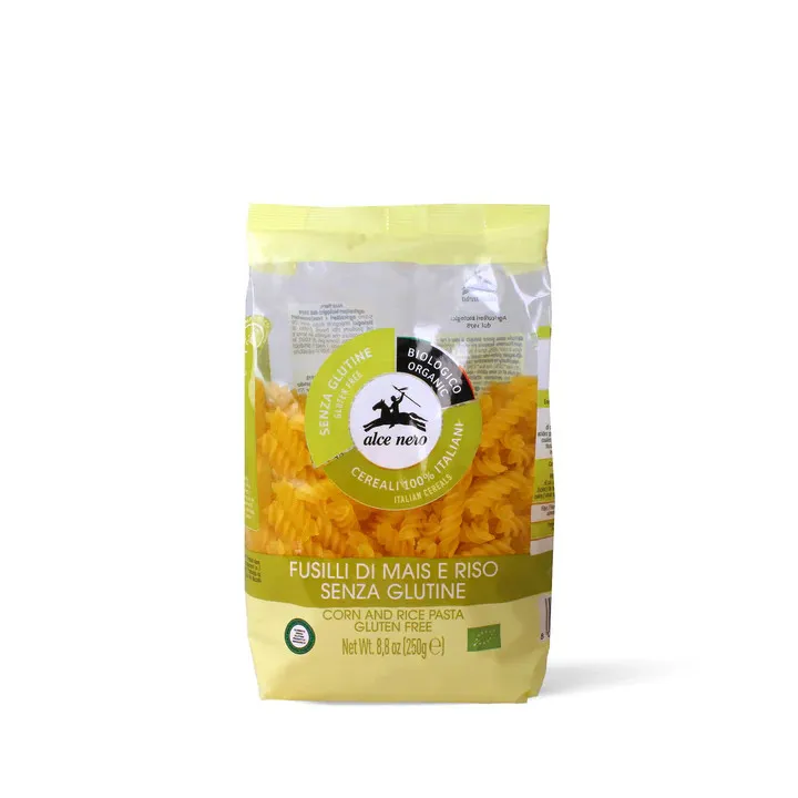 Alce Nero Fusilli Maïs- en Rijst Glutenvrij Bio (250 gr)