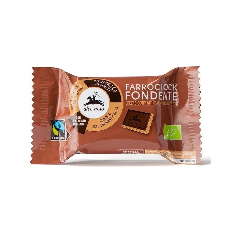Alce Nero Speltkoekjes met Pure Chocolade Fairtrade Bio (28 gr)