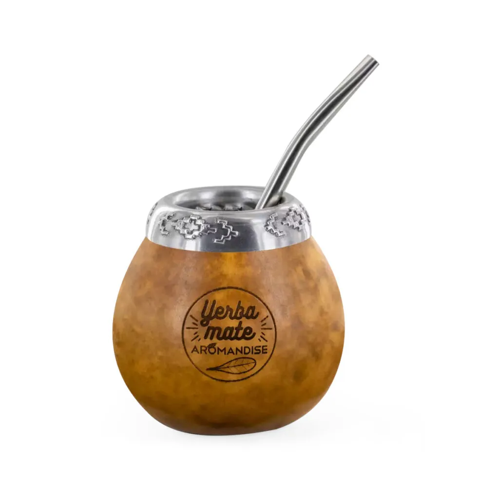 Aromandise Rietje en Natuurlijke Kalebas voor Mate (200 ml)