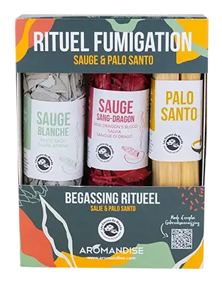 Aromandise Cadeaubox: 2 Salie Vlechten + 1 Bundel Palo (1 stuk)
