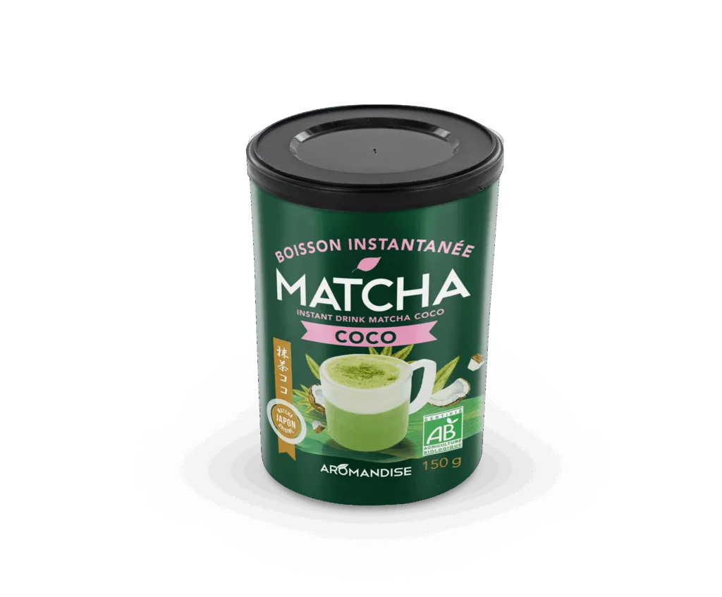 Aromandise Instant Drink Matcha Kokos Bio (150 gr)