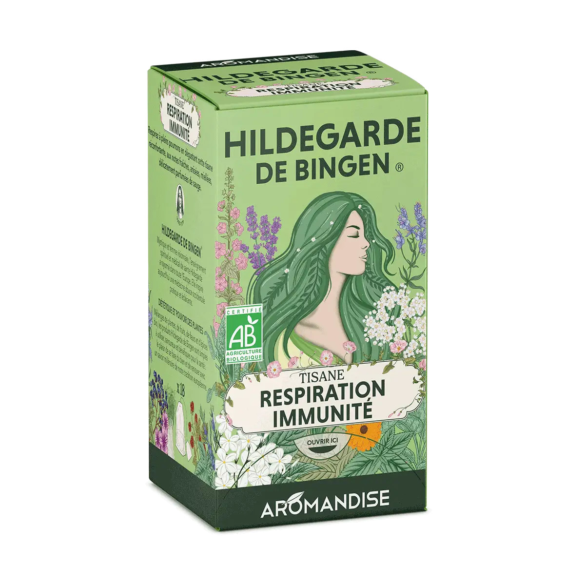 Aromandise Hildegarde Kruidenthee Ademhaling en Immuniteit Bio 18x1 (5 gr)