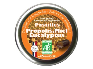 Aromandise Pastilles Propolis, Honing en Eucalyptus Bio (45 gr)