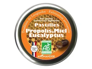 Aromandise Pastilles Propolis, Honing en Eucalyptus Bio (45 gr)