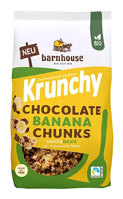 Barnhouse Krunchy Chocolade Banaan Bio (450 gr)