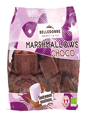 Belledonne Marshmallows Melkchocolade Bio (130 gr)