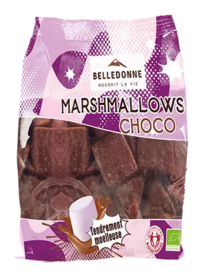 Belledonne Marshmallows Melkchocolade Bio (130 gr)