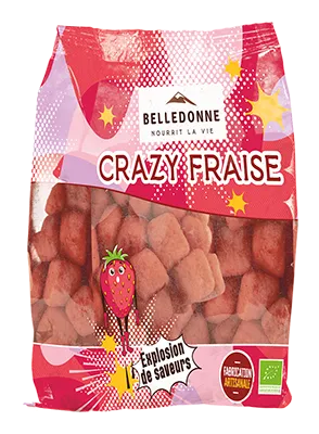 Belledonne Marshmallows Crazy Aardbei Bio (120 gr)