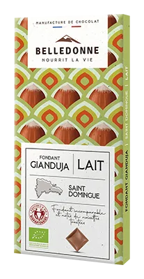 Belledonne Chocolade Melk Gianduja Bio (80 gr)