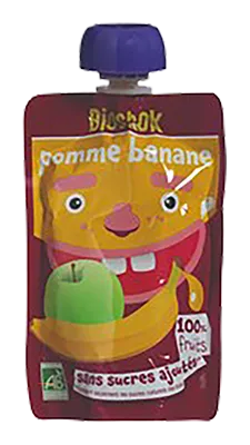 Bioshok Knijpzakje Appel-banaan Bio (100 gr)